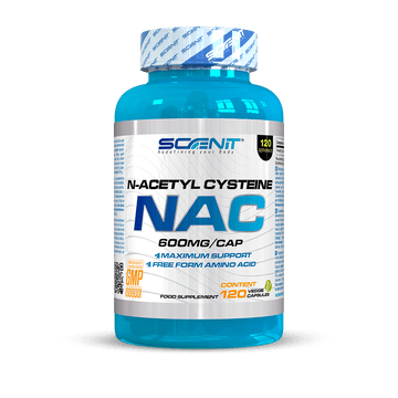 NAC 600 mg - N-acetilcisteína - 120 cápsulas veganas para 120 días - NAC Suplemento