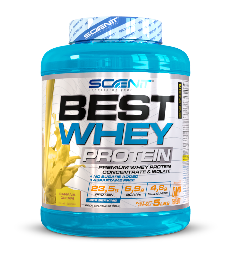 Best Whey Protein - Aislado y concentrado de proteína (908 g y 2,27 kg) - Scenit Nutrition