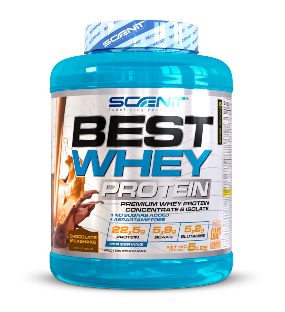 Best Whey Protein - Aislado y concentrado de proteína (908 g y 2,27 kg) - Scenit Nutrition