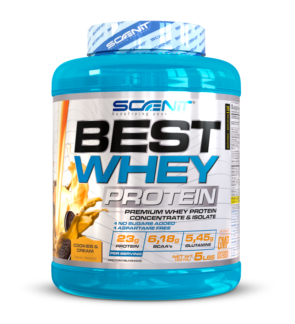 Best Whey Protein - Aislado y concentrado de proteína (908 g y 2,27 kg) - Scenit Nutrition