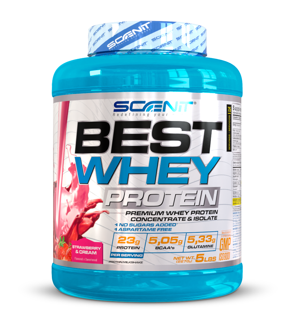 Best Whey Protein - Aislado y concentrado de proteína (908 g y 2,27 kg) - Scenit Nutrition