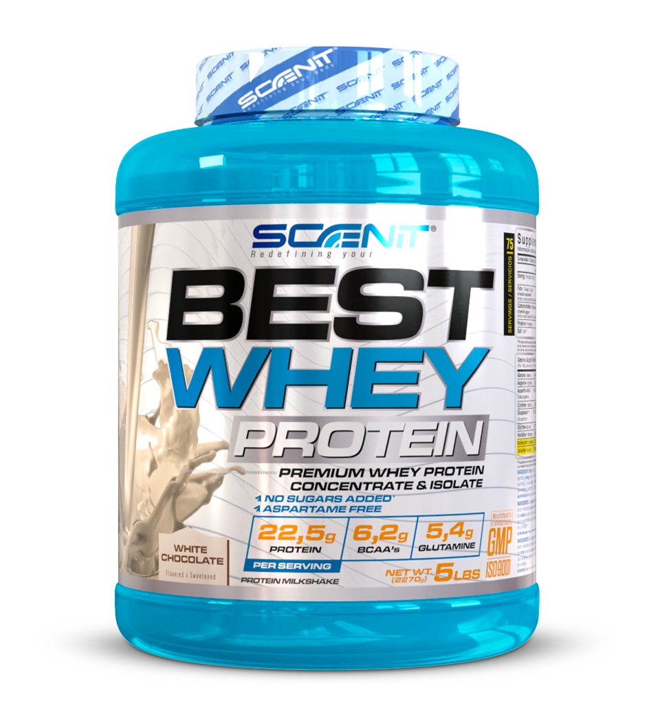 Best Whey Protein - Aislado y concentrado de proteína (908 g y 2,27 kg) - Scenit Nutrition