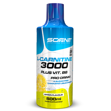 L-Carnitine 3000 + Vitamina B6 - 500 ml - 5 increíbles sabores - Scenit Nutrition