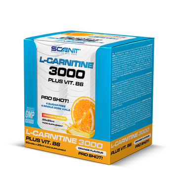 L-Carnitine 3000 + Vitamina B6 - 20 viales x 25 ml - 2 sabores increíbles