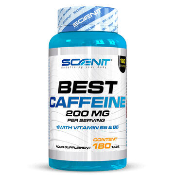 Best Caffeine - 200 mg - Cafeína con Vitaminas B5 y B6 - 180 comprimidos