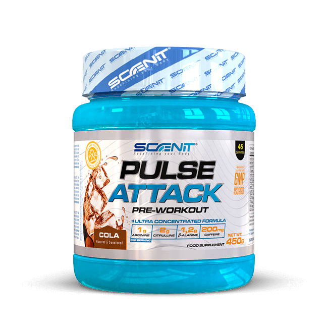 Pulse Attack - 450 g - Pre entreno para entrenar con arginina, beta alanina, citrulina, creatina, taurina...