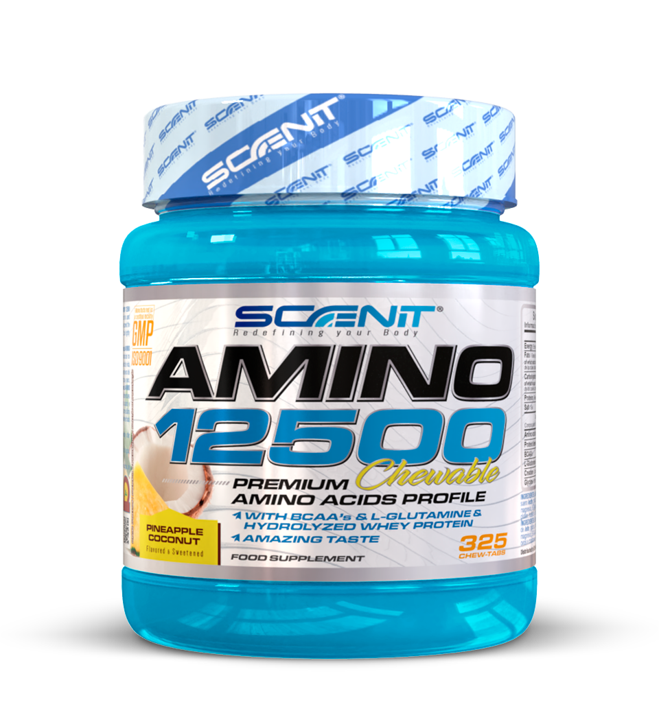 Amino 12500 - Aminoácidos masticables saborizados - Scenit Nutrition