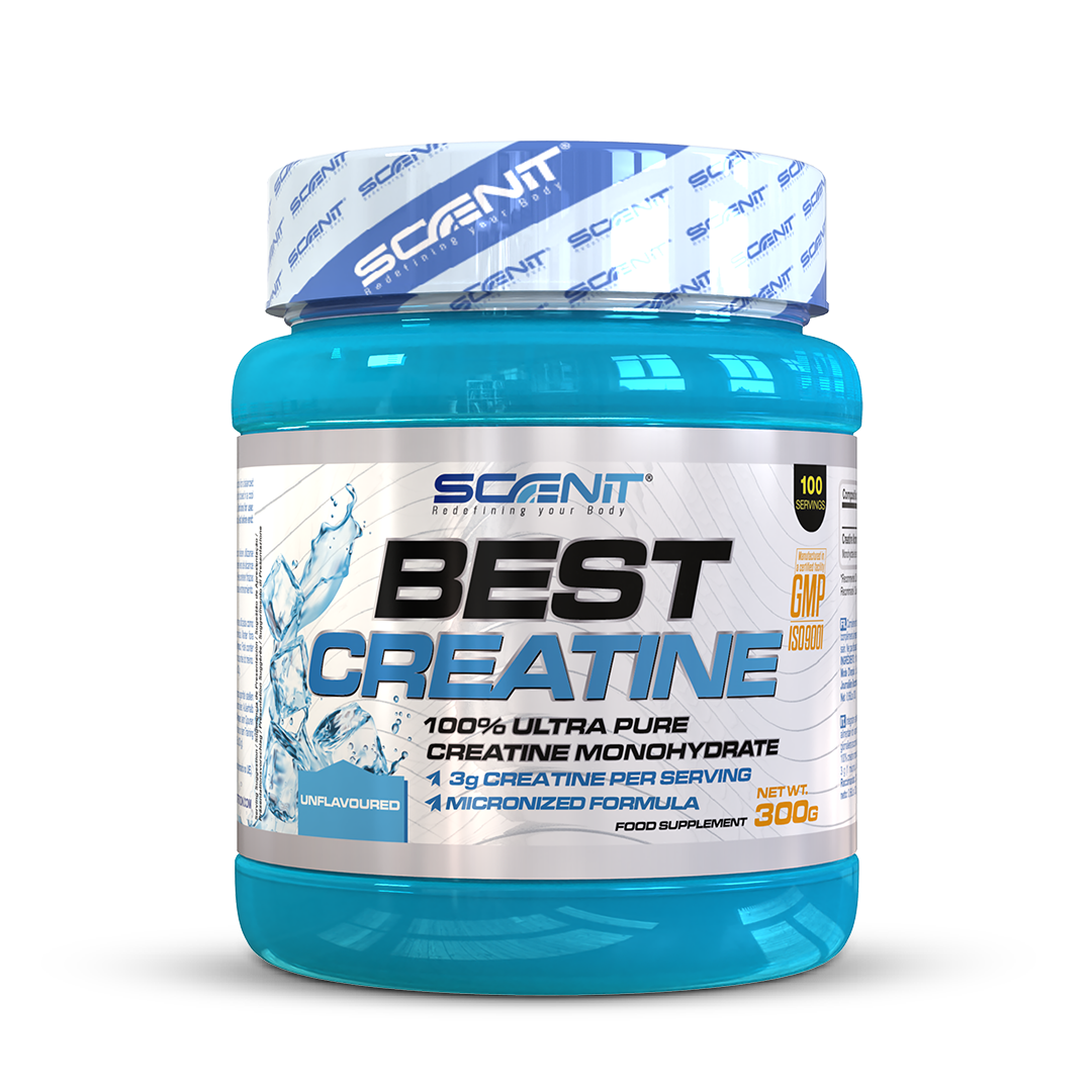 Best Creatine (300 g, 500 g, 1 kg) - 100% Creatina monohidrato micronizada - Scenit Nutrition