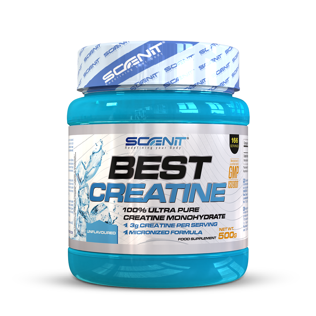 Best Creatine (300 g, 500 g, 1 kg) - 100% Creatina monohidrato micronizada - Scenit Nutrition