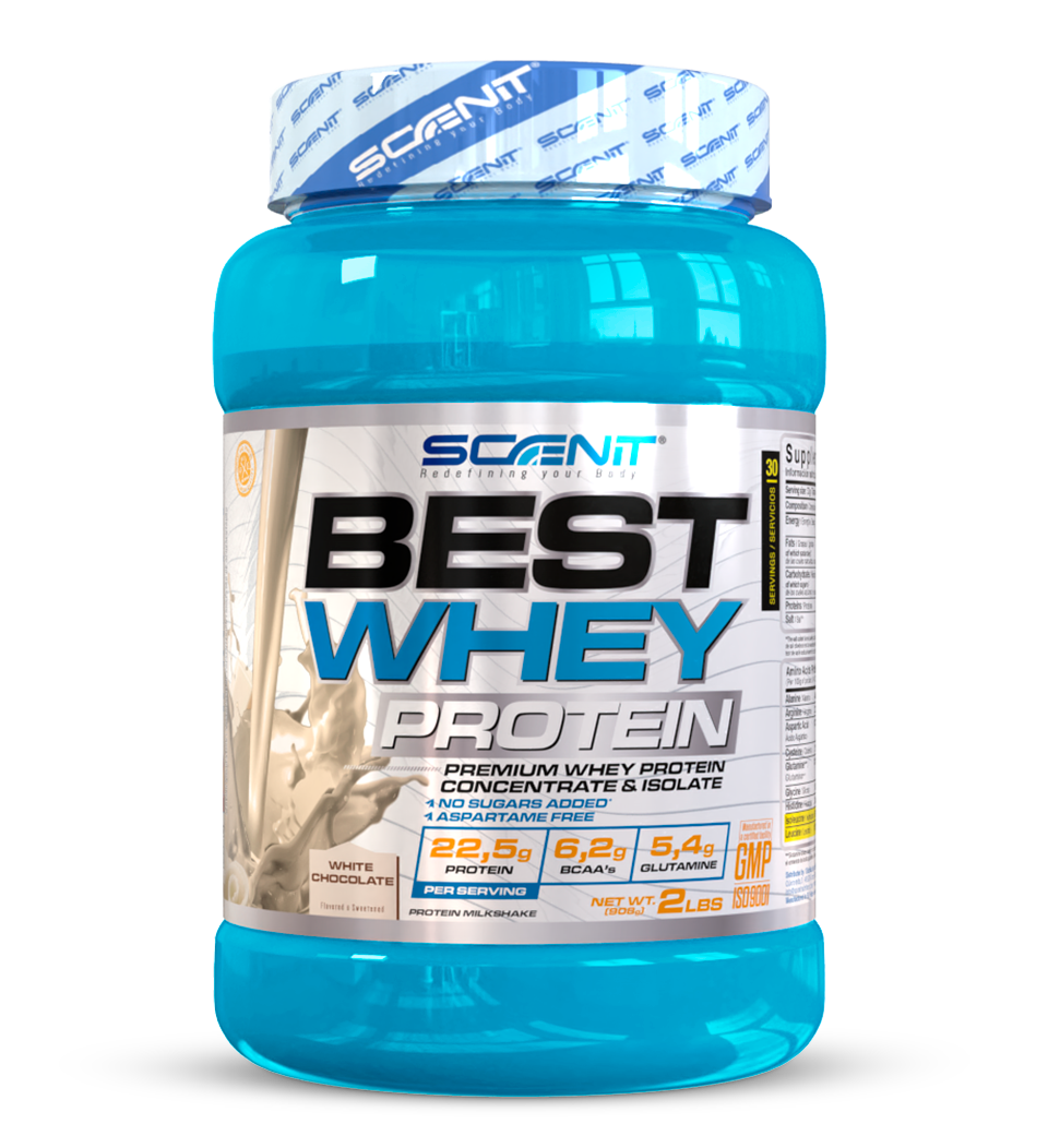Best Whey Protein - Aislado y concentrado de proteína (908 g y 2,27 kg) - Scenit Nutrition