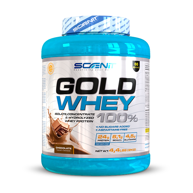 Gold Whey 100% - 2 kg - 100% whey protein de alta calidad - Scenit Nutrition