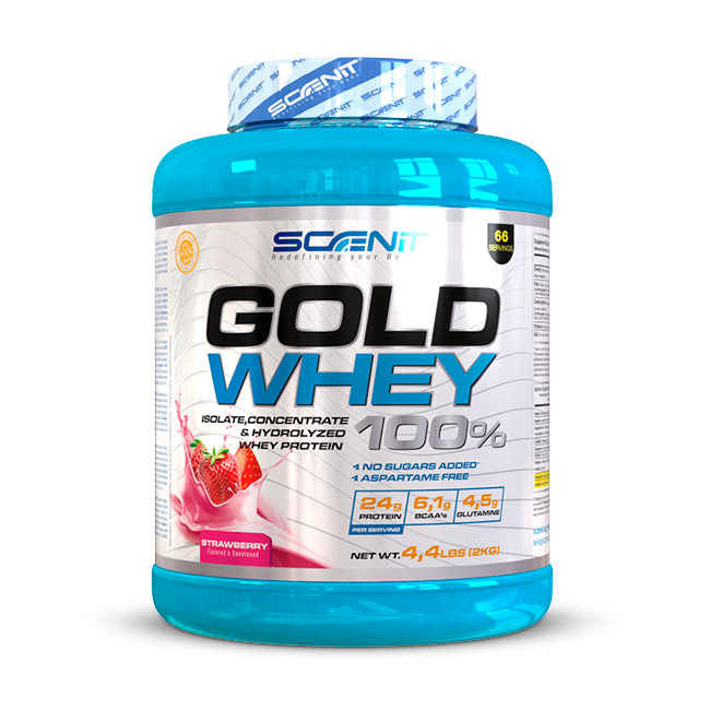 Gold Whey 100% - 2 kg - 100% whey protein de alta calidad - Scenit Nutrition