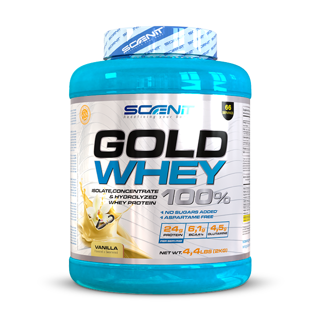 Gold Whey 100% - 2 kg - 100% whey protein de alta calidad - Scenit Nutrition