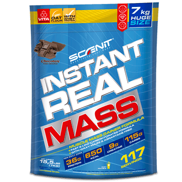 Instant Real Mass - Ganador de masa (2,72 kg, 3,8 kg, 7 kg) - Scenit Nutrition
