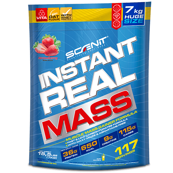 Instant Real Mass - Ganador de masa (2,72 kg, 3,8 kg, 7 kg) - Scenit Nutrition