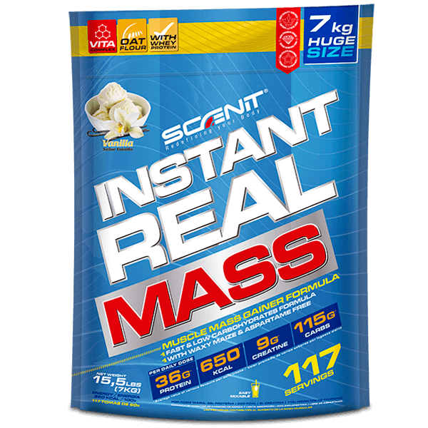 Instant Real Mass - Ganador de masa (2,72 kg, 3,8 kg, 7 kg) - Scenit Nutrition