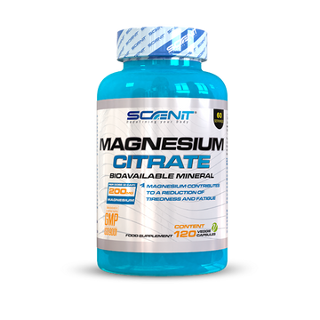 Magnesium Citrate - 200 mg de magnesio - Para el cansancio y fatiga - Scenit Nutrition