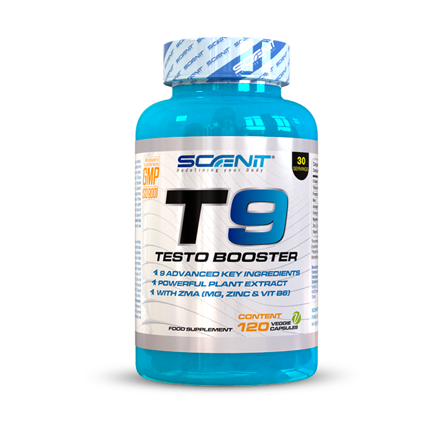 T9 Testo Booster - 120 veg-caps - 9 advanced ingredients. natural testosterone booster