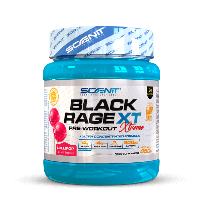 Black Rage Xtreme - 450 g - professional powerful pre-workout - Lollipop flavor