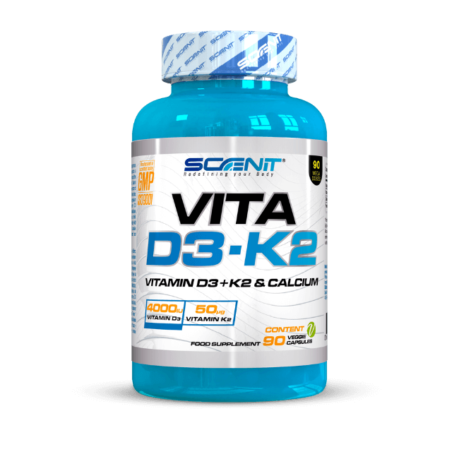 Vitamin D3 (4000 IU) + Vitamin K2 - Contributes to the immune system, bones and muscles
